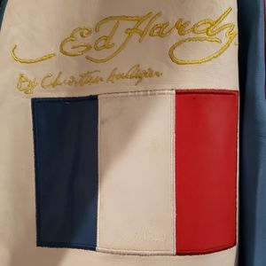 Ed Hardy leather boomer